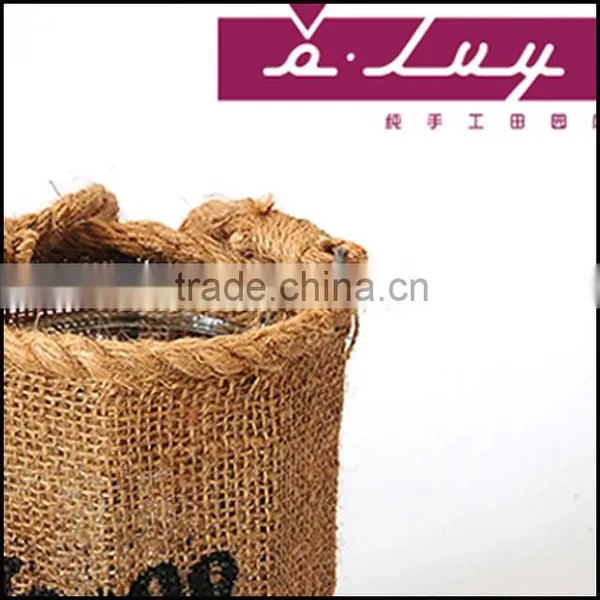 Hanging Jute Lantern Outdoor Lantern for Garden photo-5