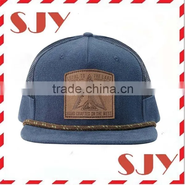Custom 5 Panel Flat Short Brim Snapback Hat With Suede Brim photo-3