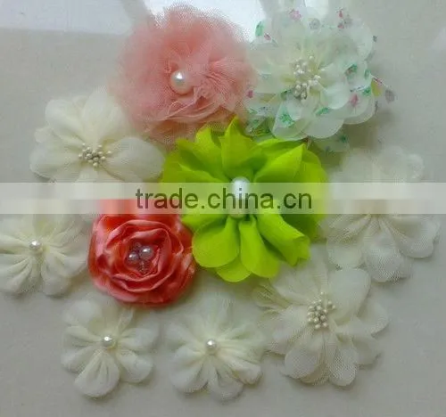Hot Sale Handmade Stain /chiffon /organza Fabric Flower
