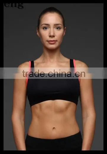Kiteng 2016 Sports Bra With Crisscross Contrast Color Straps Wicking Fabric and Padding Office In United States Small Minimum photo-2