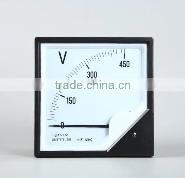 Black Case Pointer Panel Meter,analog Panel Ammeter and Voltmeter All Kinds of Pointer Meter photo-2