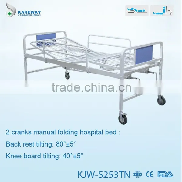 Cheaper Double Crank Hospital Stainless Steel Beds ce Apporved photo-2