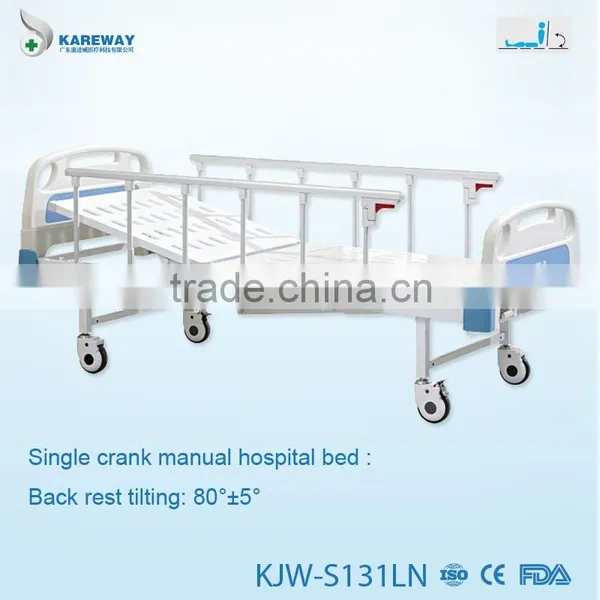One Function Manual Adjustable Simple Flat Hospital Beds photo-5