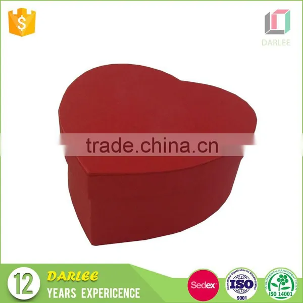 Latest Design Handmade Empty Red Heart Shape Cardboard Box photo-2