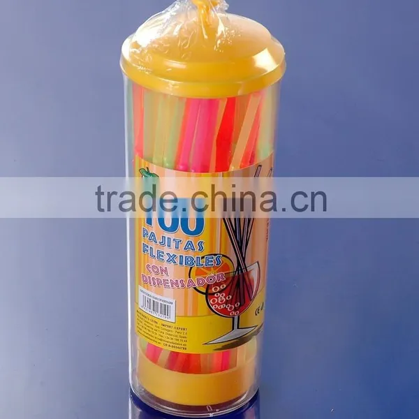 100pcs Pvc Boxed Fantistic Flexible Drink Straw photo-4