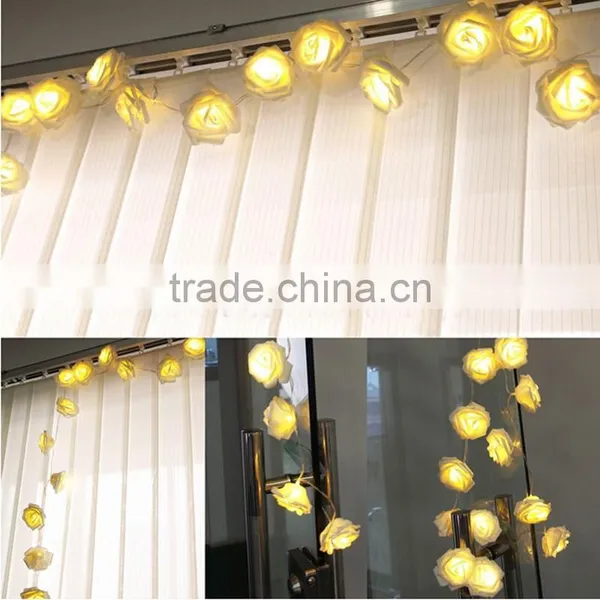 20 LED Rose Flower String Lights for Wedding Garden Party Christmas Decoration Warm White photo-2