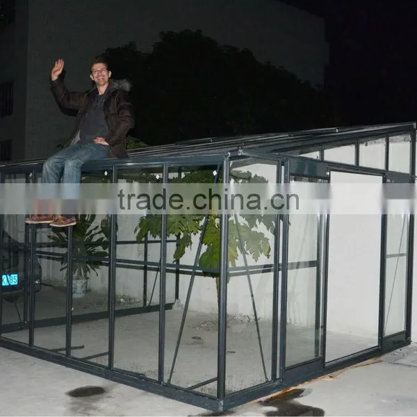 Outdoor Aluminium Frame 4mm Toughened Glass Garden Greenhouse photo-3