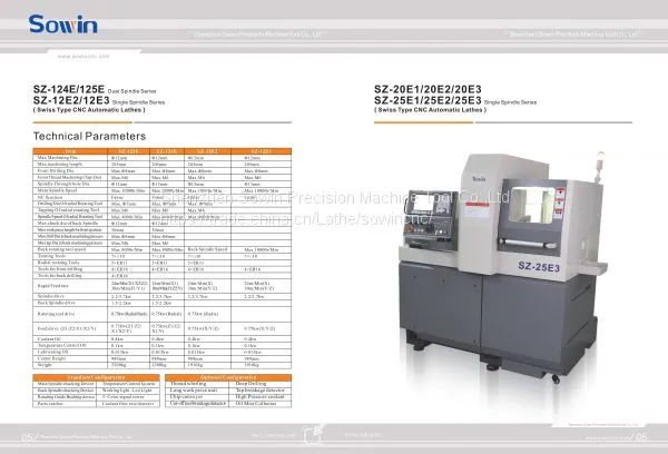 SZ-20E SIngle Spindles Swiss Type Automatic Lathe Sliding Head Screw Machine photo-2