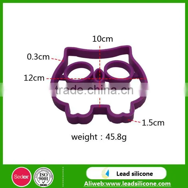 Factory Wholesale Food Grade Owl Shape Silicone Fried Egg Mold, Non-stick Silicone Egg Rings photo-4