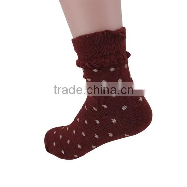 Rabbit Lace Trimming Dot Sex Women Microfiber Socks photo-2