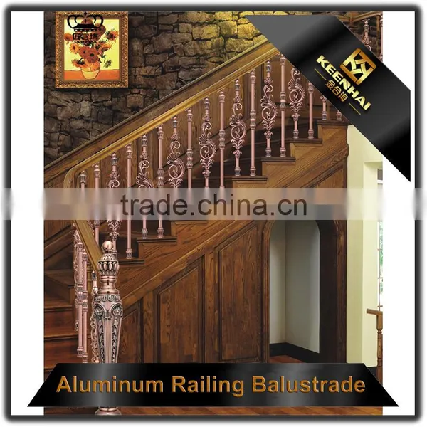 Luxury Design Decorative Powder Coated Aluminum Indoor Stair Railing photo-5
