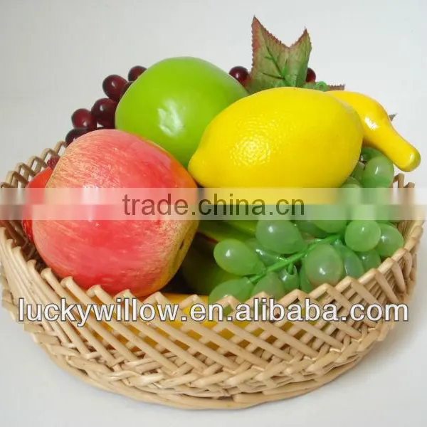 Set 3 Willow With Lining Decorative Fruit Basket Decoration photo-5