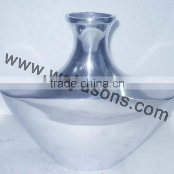 Decorative Metal Vase Hand Made | METAL FLOWER VASE IN HAMMERED photo-3