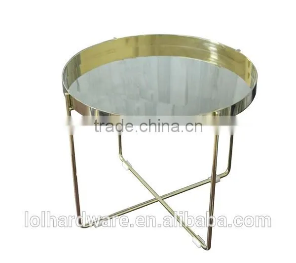 Hot Sales Online Morden Living Room Glass Top Stainless Steel Coffee Table Frame for Barss photo-4