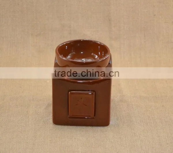 ceramic chocolate fondue set with tealight burner factory wholesale