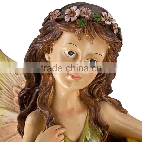 Garden Fairy With Sunflowers Handmade Fairy Garden Water Fountain photo-6