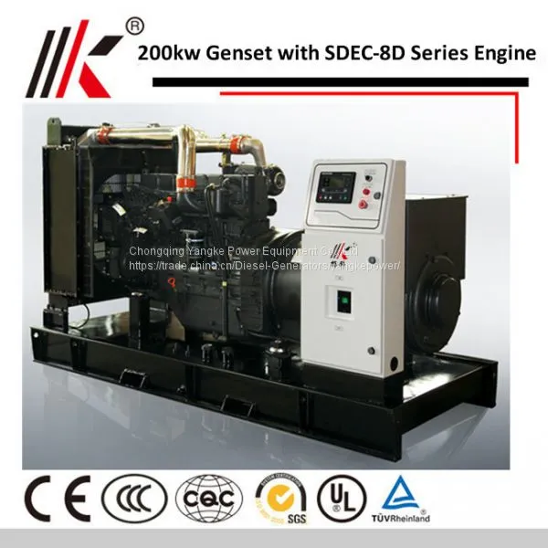 200KW GENERATOR SET WITH SDEC SC9D310D2 DIESEL ENGINE 250KVA GENSET DIESEL GENERATOR PRICE