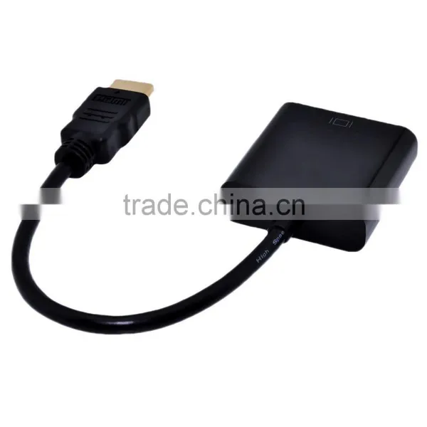 HDMIs to VGA 1080P Gold-Plated Active Adapter Converter Male to Female With Micro USB and 3.5mm Audio Cable photo-2