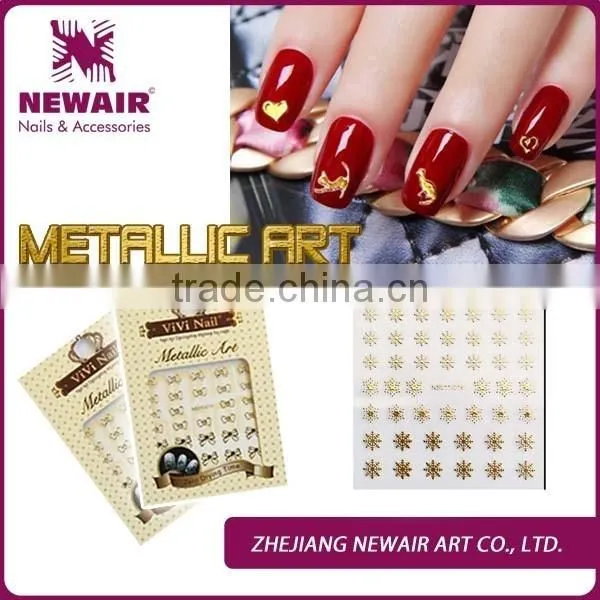 2016 Nail Art 3d Metal Flower Nail Decoration Sticker photo-2