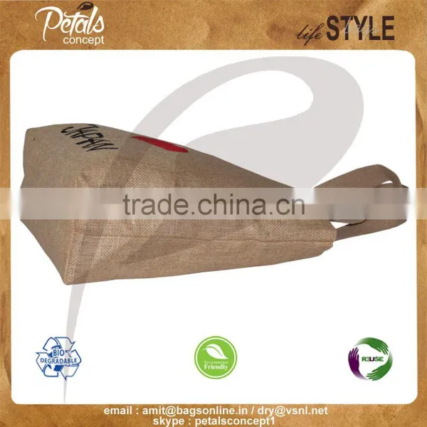 Non Laminated Jute Tote Bag With Web Handle photo-4