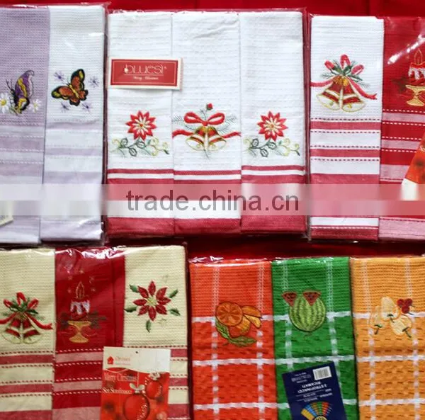 Hotel Restaurant Victualing House , Dining Room 100% Cotton Waffle Embroidery Dish Towels photo-3
