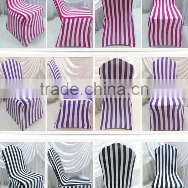 Hot Sale Elastic Spandex Stripe Chair Cover for Wedding Decoration Banquet Decoration photo-2