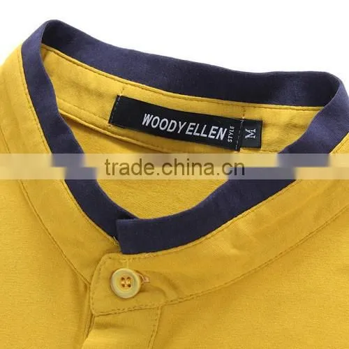 High Quality 100% Cotton Collar Pocket Men T-shirt photo-5