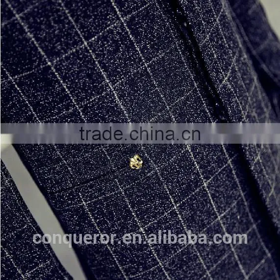 Grid Fashion Wool Winter Men Overcoat BCL013 photo-3