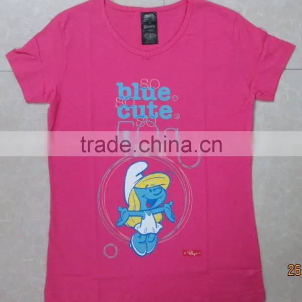 Cheap Price Ladies Fashionable Silk Printed T-shirt Short Sleep photo-2