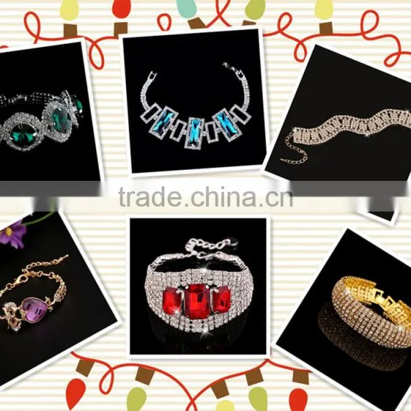 Luxury Zircon WeddingJewelry for Bride Full Cupchain Crystals Cuff Bracelet Hign End Bride Bracelet Jewelry photo-6