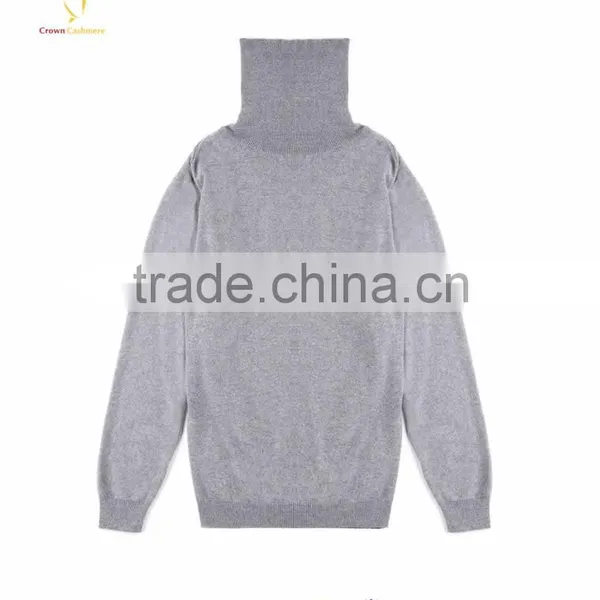 Turtleneck Mens Heavy Wool Knit Plain Pullover Sweater photo-3