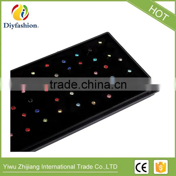 Wholesale 1.8mm Colorful Round Diamond Stainless Steel Nose Ring photo-5