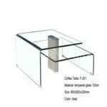 F-201 Clear Glass Coffee Table