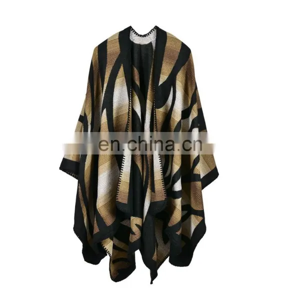 Women's Camouflage Cashmere Lengthened Thickening Cape Cloak photo-2
