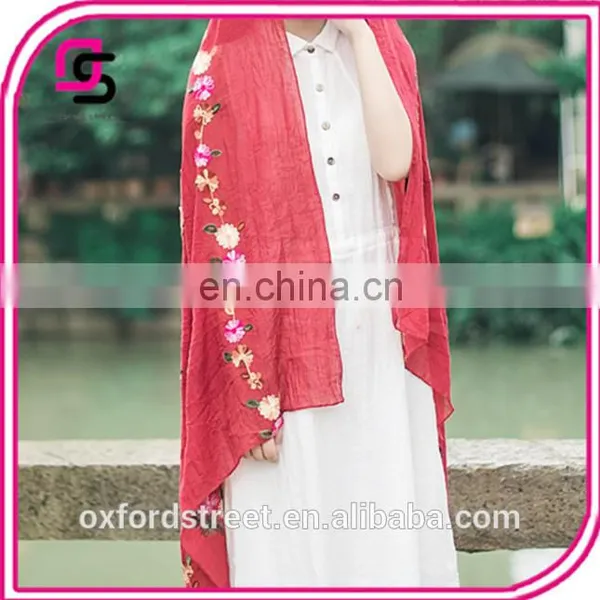 2017 Nepalese Folk Style New Cotton Embroidery Embroidery Scarf Shawl Super Sunscreen photo-2