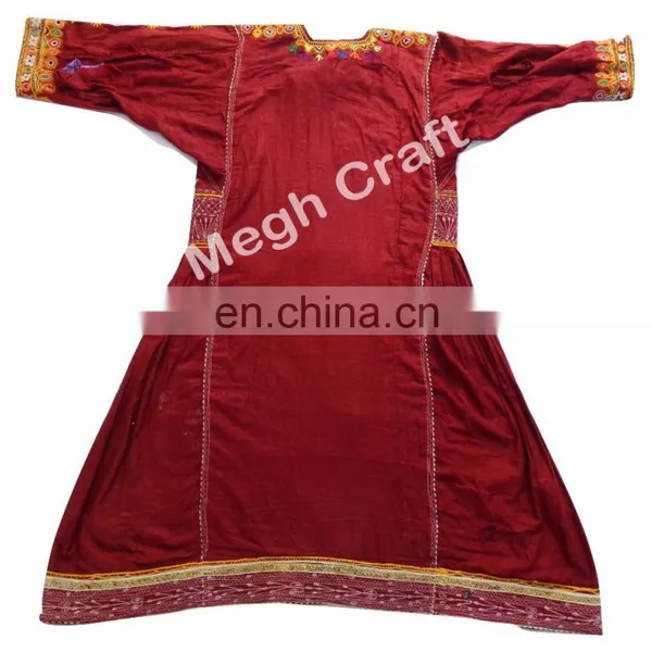 Afghanistan Costume Tunic Top -Afghani Mirror Work Tunic - Tribes Textile Costumes Kurta - Afghani Handmade Vintage Dress photo-5