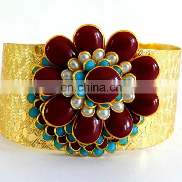 Wholesale Pachi Cuff Bracelet - Indo Western Style Pearl Cuff Bracelet - Party Wear Pachhi Cuff Bracelet 2015 photo-5