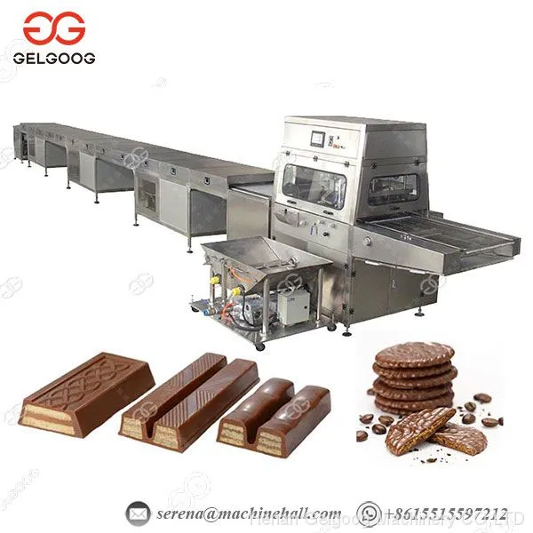 Automatic Stainless Steel Chocolate Coating Machine/Chocolate Enrober With Cooling Tunnel for Sale photo-4