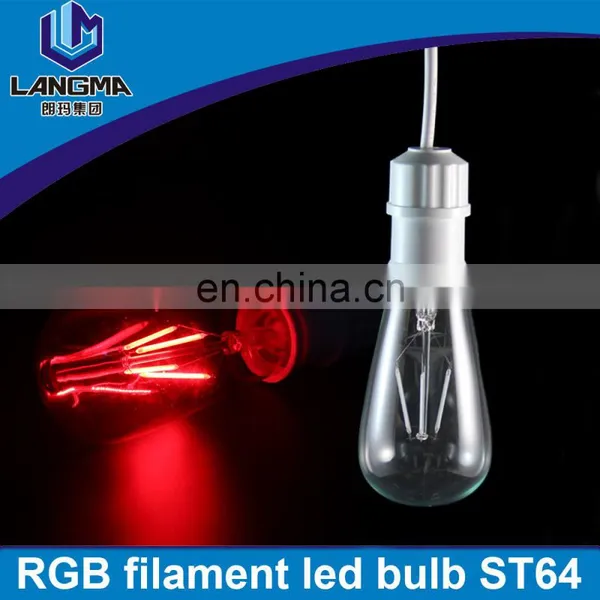 dc 24v RGB Filament Edison Led Bulb St64 E27 Vintage Lamp 12v Led 2w/4w/6w/8w photo-3