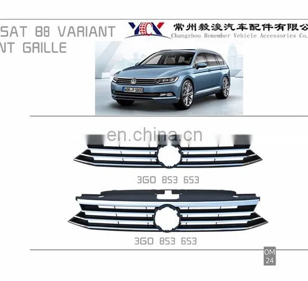 Car Intake Grille (HIGH CONFIGULATION) for vw Passat B8 2016 Auto Parts Front Grille (HIGH CONFIGULATION) OEM 3GO 853 653 photo-3