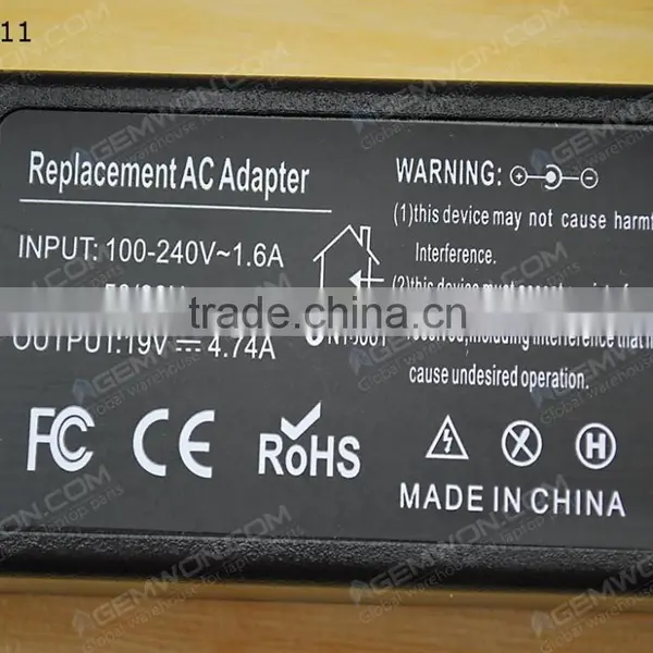 High Copy Laptop AC Power Adapter for TOSHIBA 19V 4.74A 5.5*2.5mm 90W photo-3