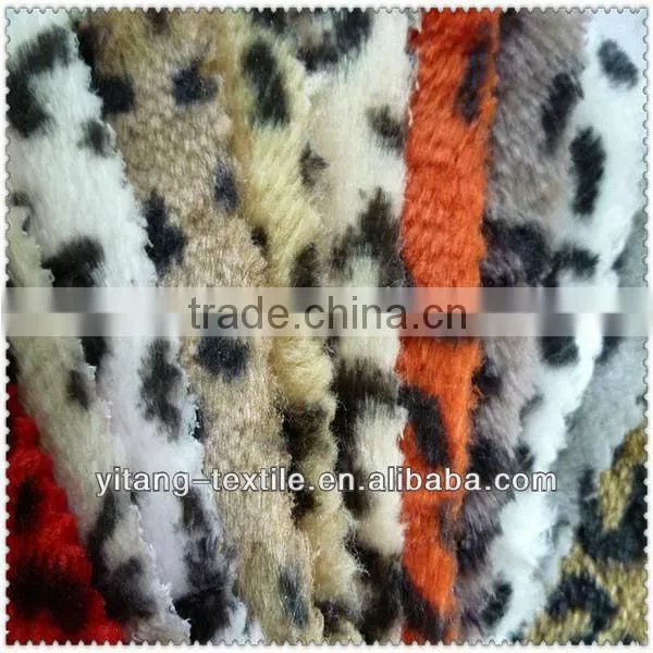 Polyester Printed Leopard Skin Fur Plush,faux Fur Plush photo-5