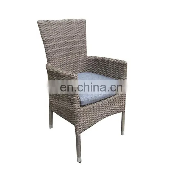 Stock Indoor & Outdoor PE Rattan Wicker Alum Arm Chair Dining Chair Patio Garden Furniture
