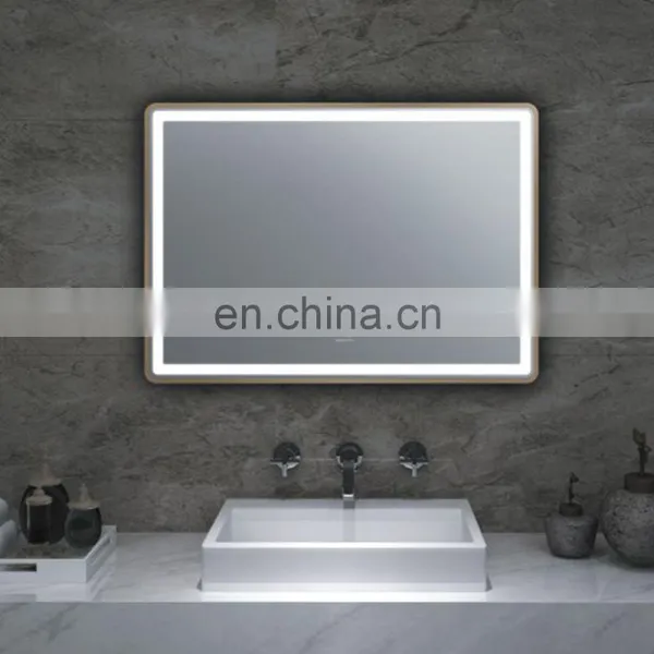 Opening Sale Rectangle Vanity Mirror Hot New Products Bathroom Makeup LED Mirror With Touch Screen photo-2