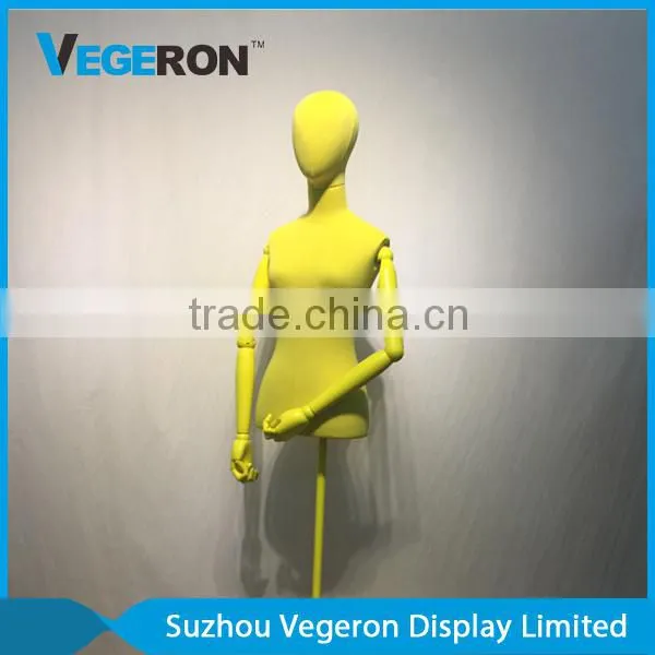 High Quality Fiberglass Mannequin Torso With Wood Arms photo-2