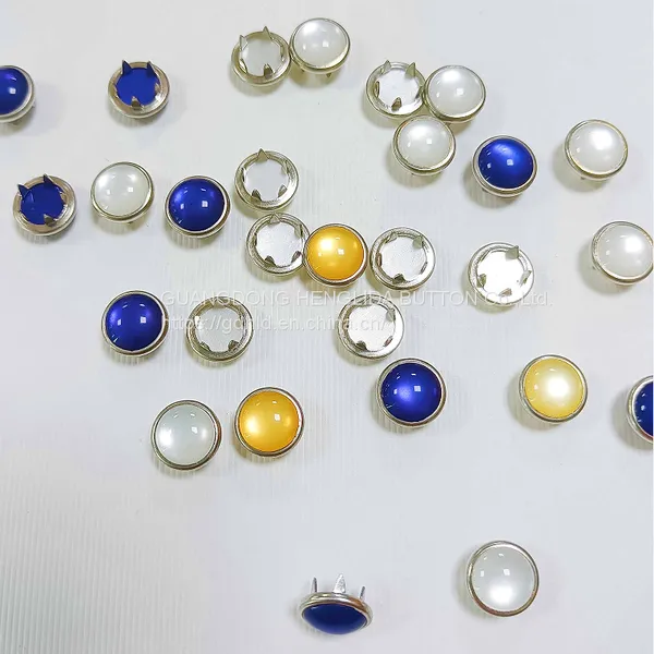 HLD Factory Custom Color BRASS&SS 16L 18L Pearl Prong Snap Button for Garment photo-4