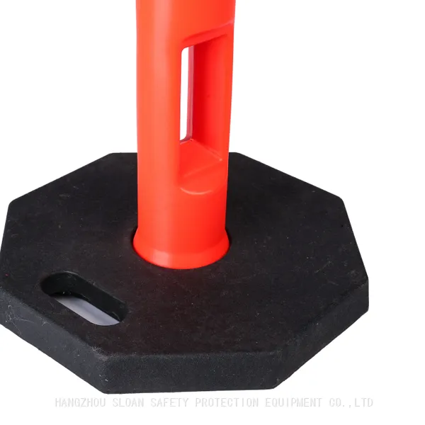 Loop Top Delineator Posts Orange PE Delineator Cones With 12 lb Rubber Base Easy Grip for Traffic Management photo-2