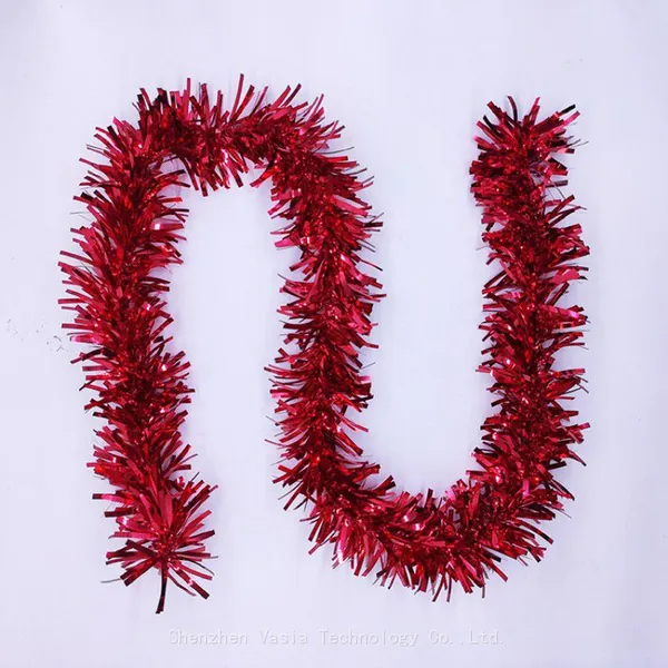 Custom Size Metallic Tinsel Garlands - Gold/Silver for Indoor/Outdoor Party Decor Wholesale photo-5