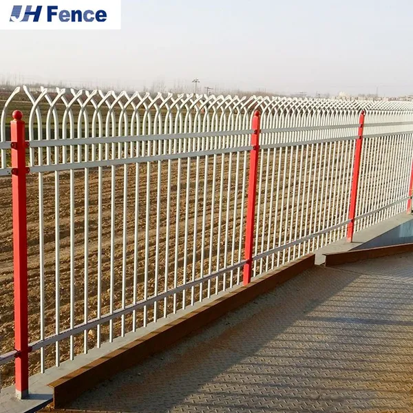 Wholesale Powder Coated Pale Round Top Single Pointed Triple Pointed Security Fencing Steel Palisade Fence photo-2