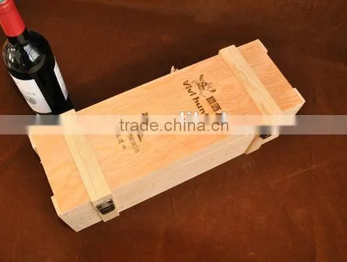 2015 Natural Wood Good Quality Handmade Unfinished Wooden Wine Box photo-2